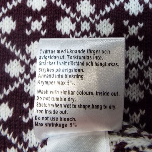 Holebrook Sweden Burgundy Nordic Cotton Sweater Size Small - Picture 7 of 9